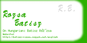 rozsa batisz business card